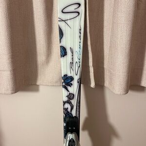 Salomon Ski with Blue and Black Floral Accents